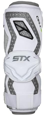 STX Cell VI™ Lacrosse Arm Guards, Large, White, Pair