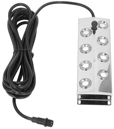 FILFEEL Nebulizador Ultrasónico de 8 Cabezales, Generador de Niebla de Acero Inoxidable, Niebla de Agua Silenciosa con Cable de 5 M para Humidificador de Paisaje, Interior y Exterior