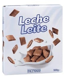 Cereales rellenos de leche Hacendado Caja 500 g Pack 2