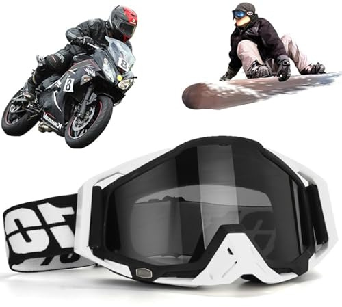Occhiali da motocross, antivento, anti-polvere, occhiali da motocross, occhiali da sci, anti-appannamento, anti-appannamento, occhiali da sci, occhiali da corsa, per ciclismo, corsa di fondo, ATV, UTV