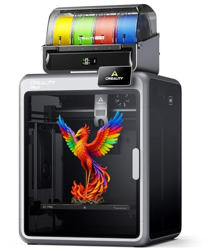 Creality K2 Pro Combo (A) Imprimante 3D, Multicolore avec CFS, Vitesse Maximale de 600mm/s, Double Caméra IA, Entièrement Assemblée, Nivellement Automatique, Grand Volume d'impression de 300x300x300mm