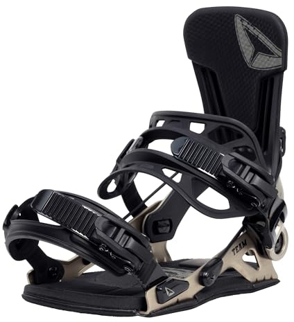 SP BINDINGS Snowboard Binding Team Titanium | Color: Black | Size M | Patented FASTEC System | Hybrid with Fast Entry + Strap in | Performance + Comfort | for Women & Men