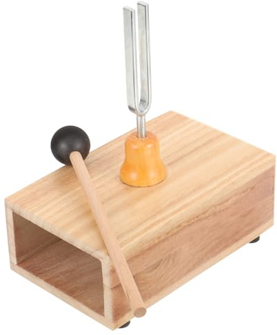 TOYZFRIENDY Diapason Terapia del Suono 512hz con Base in Legno e Martello Set per Esperimenti Acustici e Meditazione Relax Yoga Strumenti di Alternativa