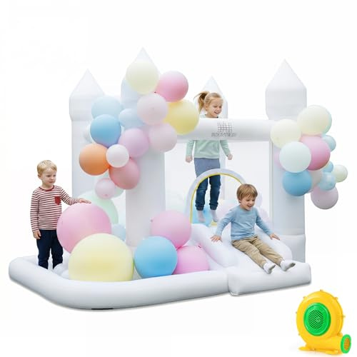 COSTWAY Castillo Hinchable para Niños de 3-12 años, con Soplador