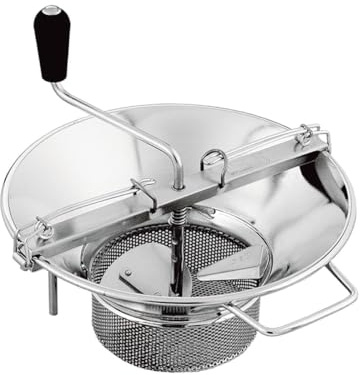 LOUIS TELLIER - Professional Stainless Steel Food Mill - Includes 3mm Disc - High Productivity (11 lbs/min) - Soups, Purees, Compotes, Coulis – Robust - 16.5 in x 15.7 in x 12.6 in - Made in France