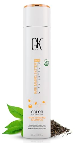 GK HAIR Global Keratin Moisturizing Shampoo (300ml/10.1 Fl Oz) for Color Treated Dry Damaged Curly Frizzy Hair - Paraben Sulfate Free for Men and Women