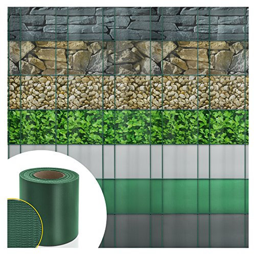 casa pura lames de brise-vue en PVC - Bandelettes occultantes - Pare-vue balcon idéal pour protéger l'intimité et contre le vent - Résistant aux UV et intempéries (Vert, H19 cm x L35 m)