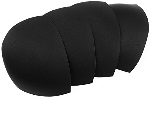 ABOOFAN 3 Pair Bra Pads Inserts Sports Bra Pad Inserts Sew in Bra Cups Removable Air Cotton Foam Sponge Breathable Sports Yoga Bikini Top Bra Pad Insert Replacement Black