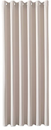 MRTREES Blackout Curtains Bedroom 90 Drop 1 Panel Biscotti Beige Eyelet Thermal Curtain for Living Room Soft Texture Window Treatments for Kids 90x90 Inch 228x228 CM