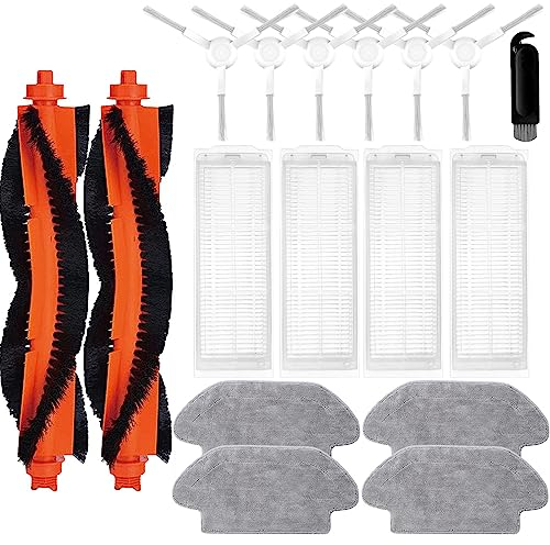Zubehör Ersatzteile Zubehörset für Xiaomi Robot Vacuum Mop 2S / Xiaomi Robot Vacuum S12 Roboterstaubsauger, 2 Hauptbürsten, 6 Seitenbürsten, 4 Filter, 4 Mopp Wischtücher