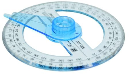360 Degree Angle Measure Circle Protractor 360 Degree Plastic Protractor for School Classroom Office Drafting Measuring Circle Protractor Circle Protractor Drawing Tool Circle Protractor 360 Degree