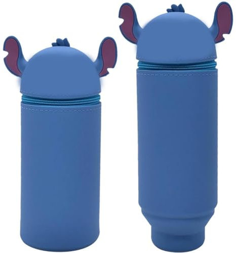 GDFJBG Federmäppchen 2 in 1 aus welchem Silicon,Kawaii Cartoon Stand Up Federmäppchen für Schreibwaren Unisex Kapazität Mäppchen Kosmetiktasche Bleistifttasche Niedliche Schule Geschenke