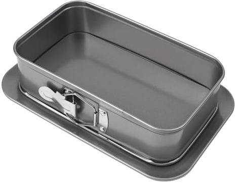 Vilgftyiet Moule à gâteau rectangulaire professionnel en acier au carbone avec fond amovible Moule à charnière à dégagement rapide pour cheesecake Tiramisu Mousse Pizza Cuisine Ustensiles de cuisson