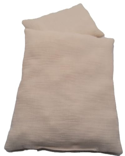 Puppenbettwäsche aus Musselin, in verschieden Größen und Farben, für Puppenbett, Puppenbuggy, Tragekorb oder Moseskorb (Sand Decke 32h x 26b, Kissen 16h x 20b.