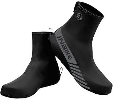 INBIKE Copriscarpe Ciclismo Impermeabili Copriscarpe Pioggia con Suola Antiscivolo Galosce per Pioggia Neve o Fango Gambali Bici Impermeabili Unisex Calzari EU 36-38
