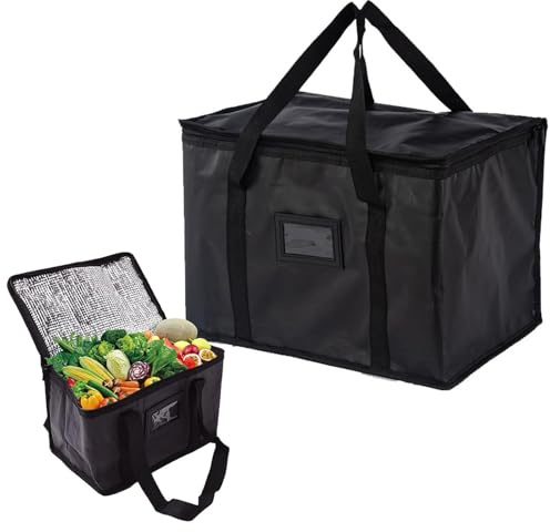 Hiuyavy Cooler Bag, 40L Insulated Food Delivery Bag, Insulated Cooler Bag Box, Thermal Food Delivery Bag, Reusable Insulation Shopping Bags for Shopping Camping Family BBQ Picnic