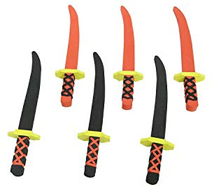 Foam Ninja Swords Set of 6 - Safe & Fun - by Trademark Innovations