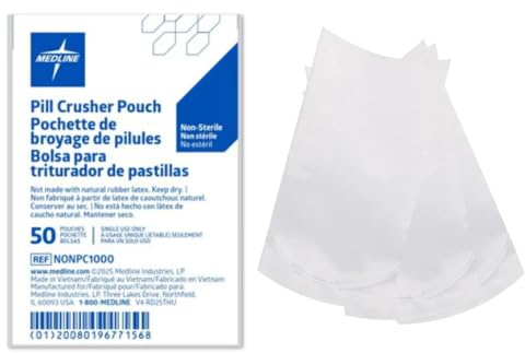 Silent Knight Pill Crusher Pouches, 2 x 4.5 in, 50 Count