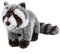 Teddys Rothenburg Kuscheltier Waschbär stehend 33 cm grau/weiß Plüschtier Plüschwaschbär