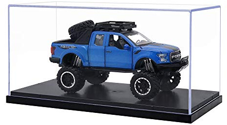 Tingacraft Acrílico Vitrina Cristal (24,8 x 12 x 11,5 cm) para Coche 1/24, Caja Metacrilato Expositor para Colecciones