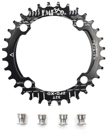 UPANBIKE Bike Narrow Wide Chainring 104 BCD Round Shape Single Chain Ring 32T 34T 36T 38T