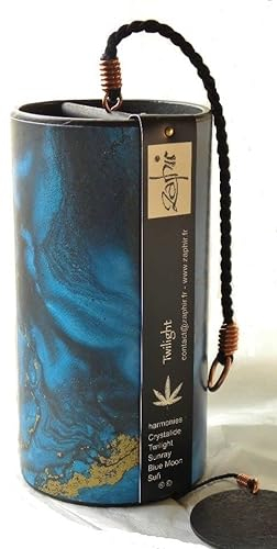 Zaphir Blue Moon Winter Klangspiel Windspiel D - F - A - B - C - E - A# - C Metall Klangstäbe hochwertig präzise Handwerkskunst aus Frankreich Musik Klang Percussion Weltmusik