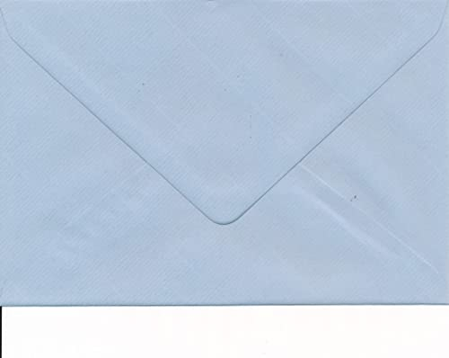 20 echte Rössler Briefumschläge für Briefe, Einladungen, festliche Anlässe oder Karten U2 in Hellblau/Graublau/Eisblau - 12,5 x 18,5 cm