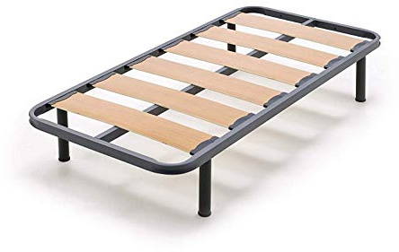 HOGAR24 ES Somier Lama Ancha Reforzada + 4 Patas Cilíndricas de 26cm, 90x200 cm
