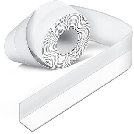 Bath Sealant Strip, 11ft Simple Seal Tape, Anti Mould, Self Adhesive, White Caulk Strip for Kitchen, Bathroom, Toilet, Bathtub, Wall Corner