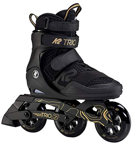 K2 Skates Unisex Inline Skates Trio 110, Black - Gold, 30F0133.1.1.125