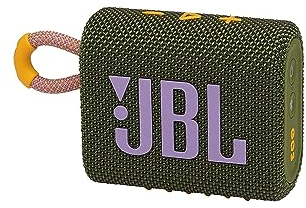 JBL GO 3 Speaker Bluetooth Portatile, Cassa Altoparlante Wireless con Design Compatto, Resistente ad Acqua e Polvere IPX67, fino a 5 h di Autonomia, USB, Verde