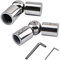 UFURMATE Verstellbarer Eckverbinder, 2Pcs Edelstahl Gardinenstange Ellbogenverbinder Heavy Duty Scharnier Ellbogenverbinder von 90 Grad Bis 180 Grad Für 1 Zoll Gardinenstange