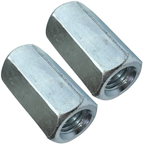 AERZETIX - C49602 - Lot de 2 Écrous de jonction hexagonaux allongés M14x42mm - écrou de rallonge prolongateur - en acier au carbone à filetage métrique