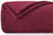 Homebliss Kuscheldecke 130 x 150 cm Flauschig Fleecedecke,Decke Couch Blanket,Super Weiche Fleecedecke als Sofaüberwurf-oder Bettüberwurf,Tagesdecke - Bordeaux