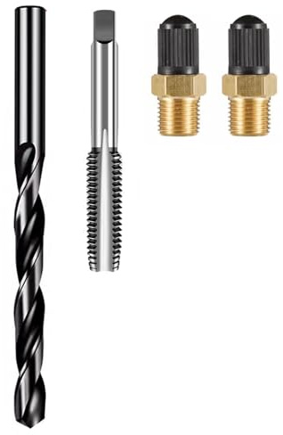 LTIENBST Valvola Schrader Universale NPT 1/8 per Aria/Azoto - Compatibile con Ammortizzatori YXZ, Yamaha, Kawasaki e Polaris RZR