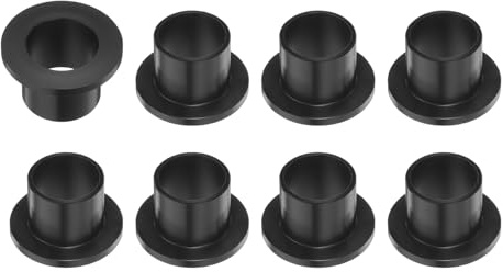 QUARKZMAN 8 st plastbussningar med flänsade hylsor 20 mm inre diameter x 23 mm OD x 21 mm längd svarta POM-bussningar