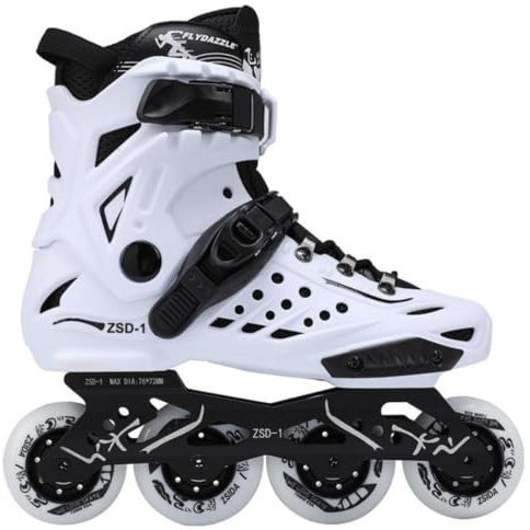 AYES Inline-skridskor, professionella rullskridskor för män och kvinnor, fitness, inline-skridskor för vuxna och nybörjare, rullskridskor (vit, 37)