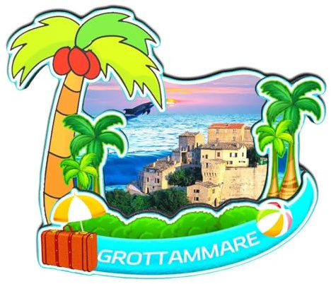 Orlaybar Grottammare Marche Italia magnete decorativo 3D frigorifero città viaggio souvenir regalo turistico artigianale fatto a mano magnete frigorifero decorazione casa -2634