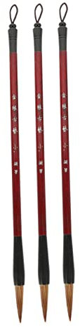 HAPINARY 3St Langhao-Schreibpinsel Kalligraphie tragbare Bürste Schwammstift Pinselstifte Pinsel Stifte kaligrafieset kalligrafie set tragbarer Malpinsel Schreibpinsel für Studenten Holz