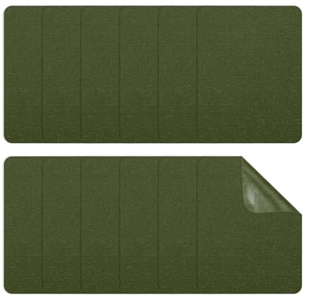 PATIKIL Bügelflicken 95 x 125mm, 12er Pack Stoffreparaturflicken Baumwolle Bügelflicken zum Reparieren und Dekorieren von Kleidung, Oliv