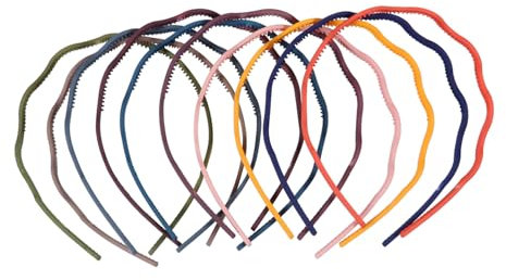 IWOWHERO 10pièces Bandeau Ondulé Plastique Avec Dents Bandeau Décoratif Pour Femmes Set De Douche