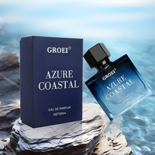Azure Coastal Eau de Parfum für Herren, Blaue Frische Parfüm Herren | Herrenduft für Arbeit, Freizeit & Dates, 50ml