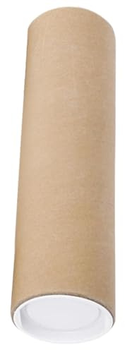 Joygoodta Mailing Tubes with Plastic End Caps, 16x2 Inch Shipping Tubes, Sturdy & Protective Poster Holder, Kraft Paper Replacement Cardboard Storage