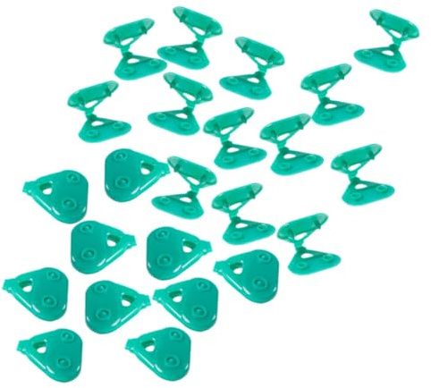 CLISPEED Clips para Invernadero y Red de Protección Solar 50 Piezas Triangulares Verdes para Jardín y Cultivo Exterior Sujeción Segura para Malla de Sombra y Lonas Resistentes