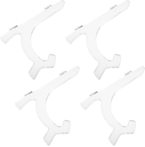 VICASKY 4pezzi Espositore Trasparente per Piatti Piccolo Espositore per Esposizione di Libri e Stoviglie Cavalletti per Decorazioni e Ornamenti Supporti per Piatti Decorativi