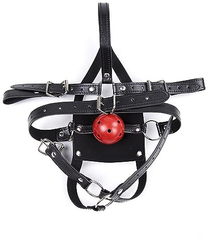 HTdangT Bâillon Buccal SM En Similicuir Avec Boule De Interne Bondage, Écarteur Bouche Réglable, Harnais Tête, À Érotique, Jouet Sexuel For Femmes