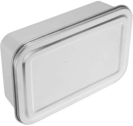TOYANDONA Contenitore per Tiramisù in Acciaio Inox Rettangolare con Coperchio, Resistente alla Ruggine e Facile da Pulire, per Conservazione e Presentazione
