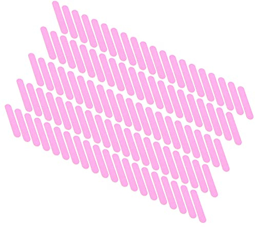 Eminchu Set di Lime per Unghie Usa e Getta - Lime per Lucidatura su Entrambi i Lati 100 Pezzi per Manicure e Nail Art - Materiale Abrasivo Delicato per Unghie Naturali e Acriliche (PINK)