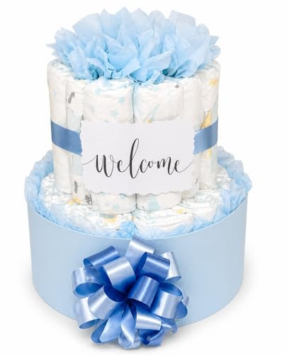 Windelzauberei Windeltorte Junge ❥ Willkommen Geburt & Taufe