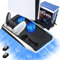 PS5 Ständer Zubehör mit Kühler Lüfter und Doppel Controller Ladegerät, Black Lading Dock Holder PS5 Ladestation Zubehör vertikale Digitale Standfuß für Playstation 5 Console/Disc/Digital Editions
